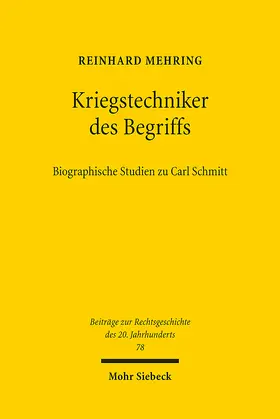 Mehring |  Kriegstechniker des Begriffs | eBook | Sack Fachmedien