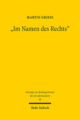 Grieß | "Im Namen des Rechts" | E-Book | sack.de