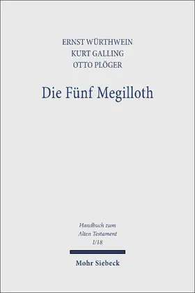 Galling / Plöger / Würthwein |  Die Fünf Megilloth | eBook | Sack Fachmedien