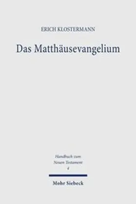 Klostermann |  Das Matthäusevangelium | eBook | Sack Fachmedien