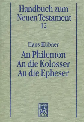 Hübner |  An Philemon. An die Kolosser. An die Epheser | eBook | Sack Fachmedien