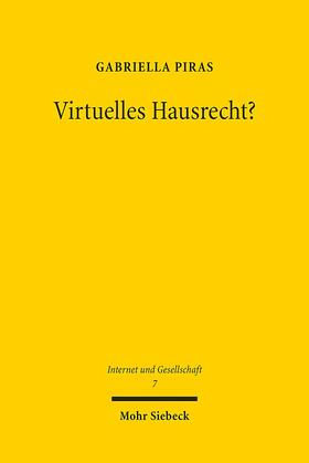Piras | Virtuelles Hausrecht? | E-Book | sack.de