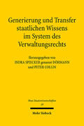 Collin / Spiecker gen. Döhmann |  Generierung und Transfer staatlichen Wissens im System des Verwaltungsrechts | eBook | Sack Fachmedien