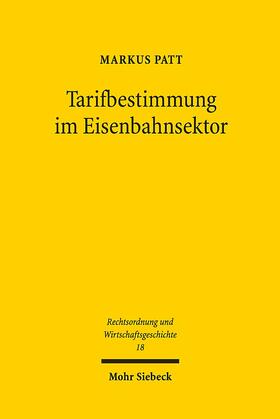 Patt | Tarifbestimmung im Eisenbahnsektor | E-Book | sack.de