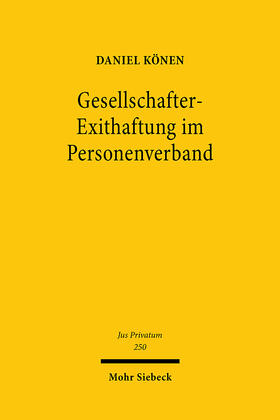 Könen | Gesellschafter-Exithaftung im Personenverband | E-Book | sack.de