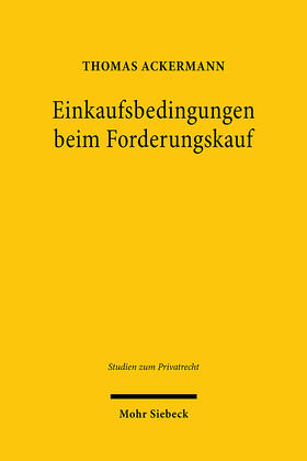Ackermann | Einkaufsbedingungen beim Forderungskauf | E-Book | sack.de