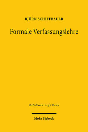 Schiffbauer | Formale Verfassungslehre | E-Book | sack.de