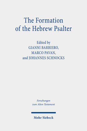 Barbiero / Pavan / Schnocks |  The Formation of the Hebrew Psalter | Buch |  Sack Fachmedien