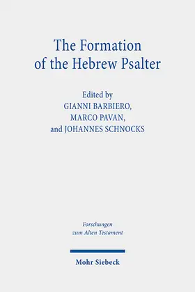 Barbiero / Pavan / Schnocks |  The Formation of the Hebrew Psalter | Buch |  Sack Fachmedien