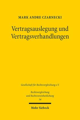 Czarnecki | Vertragsauslegung und Vertragsverhandlungen | E-Book | sack.de