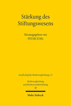 Jung |  Stärkung des Stiftungswesens | eBook | Sack Fachmedien