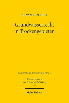 Eppinger | Grundwasserrecht in Trockengebieten | E-Book | sack.de