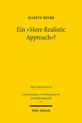 Meier | Ein "More Realistic Approach"? | Buch | 978-3-16-161017-2 | sack.de