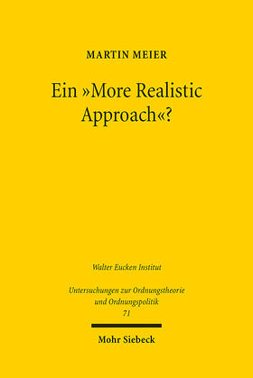 Meier | Meier, M: "More Realistic Approach"? | Buch | 978-3-16-161017-2 | sack.de