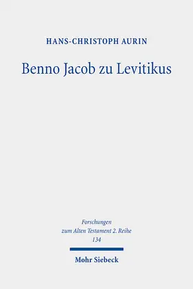 Aurin |  Benno Jacob zu Levitikus | eBook | Sack Fachmedien