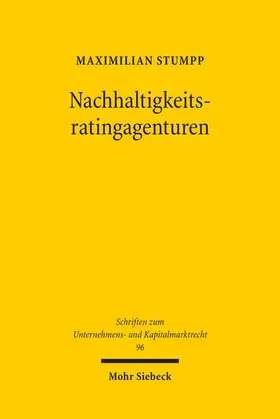 Stumpp |  Nachhaltigkeitsratingagenturen | eBook | Sack Fachmedien