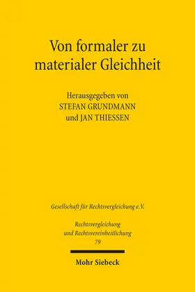 Grundmann / Thiessen |  Von formaler zu materialer Gleichheit | Buch |  Sack Fachmedien