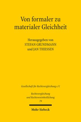 Grundmann / Thiessen | Von formaler zu materialer Gleichheit | E-Book | sack.de