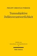 Pordzik |  Pordzik, P: Transsubjektive Deliktsverantwortlichkeit | Buch |  Sack Fachmedien