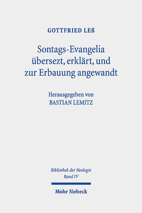 Leß / Lemitz | Sontags-Evangelia übersezt, erklärt, und zur Erbauung angewandt | E-Book | sack.de