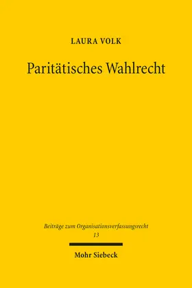 Volk |  Paritätisches Wahlrecht | Buch |  Sack Fachmedien