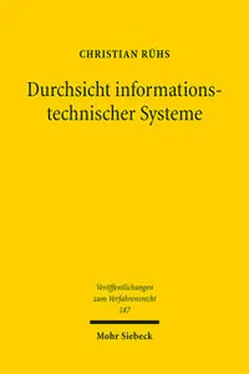 Rühs |  Durchsicht informationstechnischer Systeme | Buch |  Sack Fachmedien