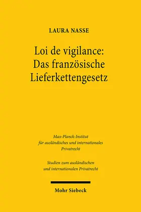 Nasse | Loi de vigilance: Das französische Lieferkettengesetz | E-Book | sack.de