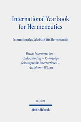 Figal / Zimmermann |  International Yearbook for Hermeneutics / Internationales Jahrbuch für Hermeneutik | Buch |  Sack Fachmedien