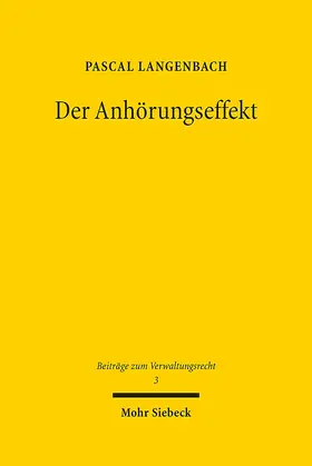 Langenbach | Der Anhörungseffekt | E-Book | www.sack.de