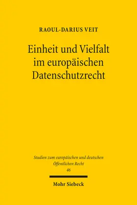 Veit |  Einheit und Vielfalt im europäischen Datenschutzrecht | eBook | Sack Fachmedien