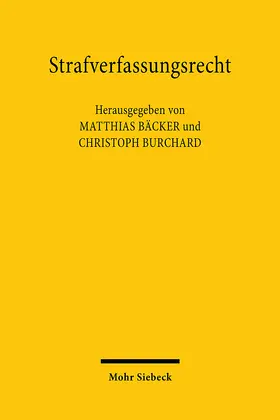 Bäcker / Burchard |  Strafverfassungsrecht | eBook | Sack Fachmedien