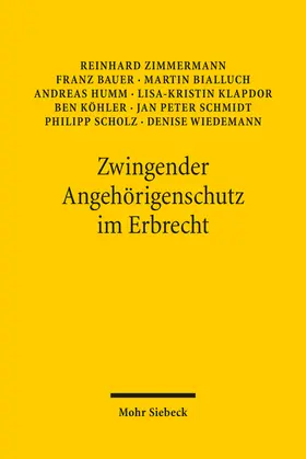 Zimmermann / Bauer / Bialluch |  Zwingender Angehörigenschutz im Erbrecht | Buch |  Sack Fachmedien