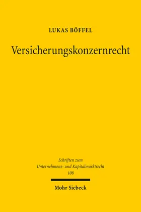 Böffel |  Versicherungskonzernrecht | Buch |  Sack Fachmedien