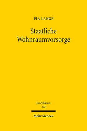 Lange | Staatliche Wohnraumvorsorge | Buch | 978-3-16-161775-1 | sack.de