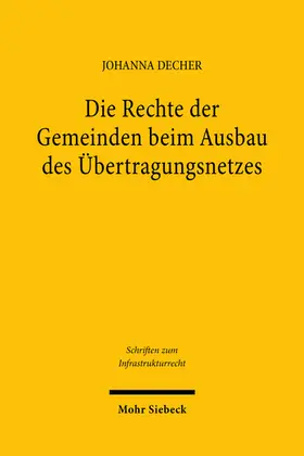 Decher | Die Rechte der Gemeinden beim Ausbau des Übertragungsnetzes | E-Book | sack.de