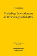 Georg |  Freigebige Zuwendungen an Personengesellschaften | Buch |  Sack Fachmedien