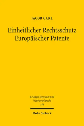 Carl |  Einheitlicher Rechtsschutz Europäischer Patente | eBook | Sack Fachmedien