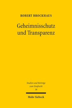 Brockhaus |  Geheimnisschutz und Transparenz | Buch |  Sack Fachmedien
