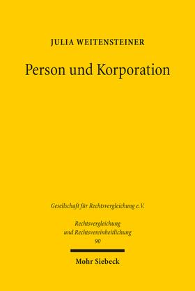 Weitensteiner | Person und Korporation | E-Book | sack.de
