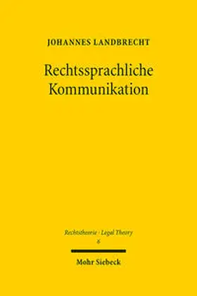 Landbrecht |  Rechtssprachliche Kommunikation | Buch |  Sack Fachmedien
