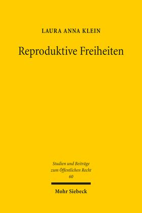 Klein |  Reproduktive Freiheiten | Buch |  Sack Fachmedien