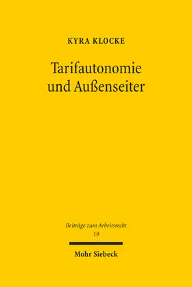Klocke | Tarifautonomie und Außenseiter | Buch | 978-3-16-162392-9 | sack.de