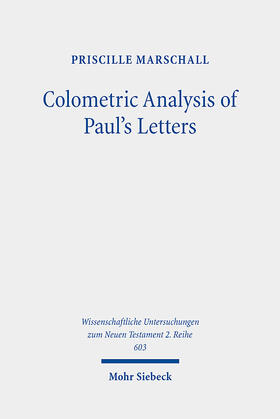 Marschall | Colometric Analysis of Paul's Letters | Buch | 978-3-16-162450-6 | sack.de
