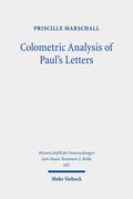 Marschall |  Colometric Analysis of Paul's Letters | Buch |  Sack Fachmedien