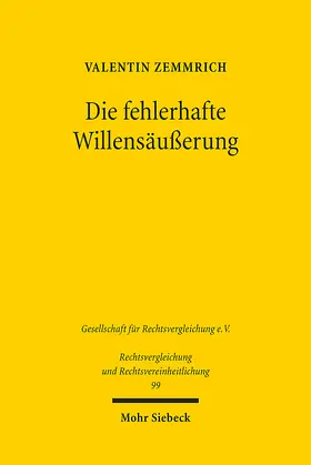 Zemmrich |  Die fehlerhafte Willensäußerung | eBook | Sack Fachmedien