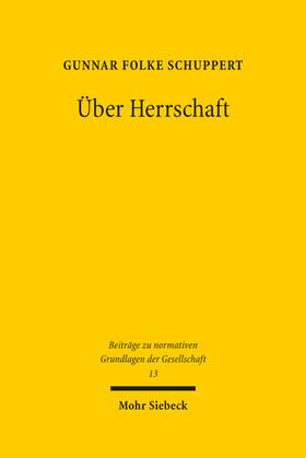 Schuppert | Über Herrschaft | E-Book | sack.de
