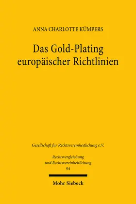 Kümpers |  Das Gold-Plating europäischer Richtlinien | eBook | Sack Fachmedien