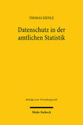 Kienle |  Datenschutz in der amtlichen Statistik | Buch |  Sack Fachmedien