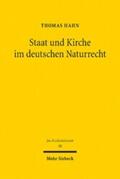 Hahn |  Staat und Kirche im deutschen Naturrecht | eBook | Sack Fachmedien