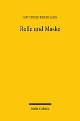 Eisermann |  Rolle und Maske | eBook | Sack Fachmedien